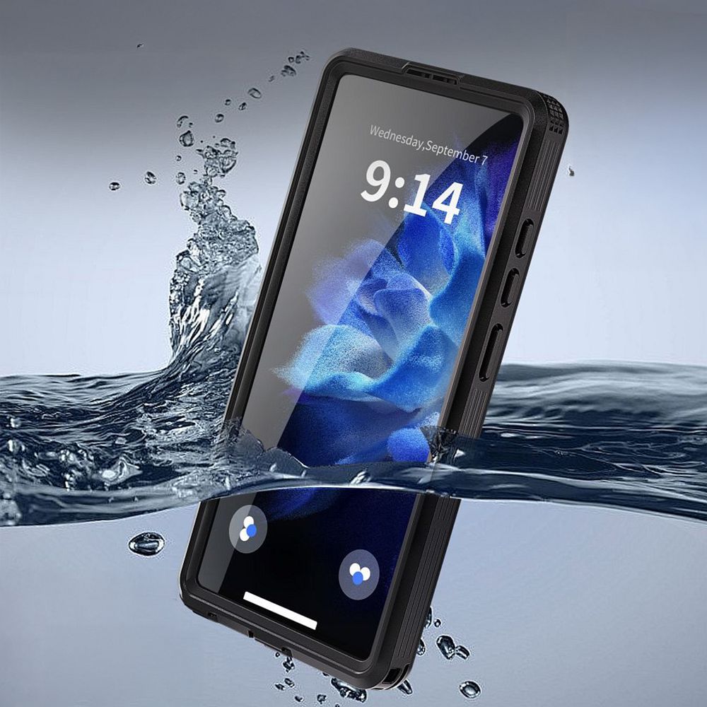 Waterproof case SHELLBOX MARS with metal ring for SAMSUNG S25 Ultra black