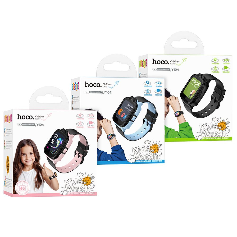 HOCO smartwatch for kids with call function 4G Y104 blue
