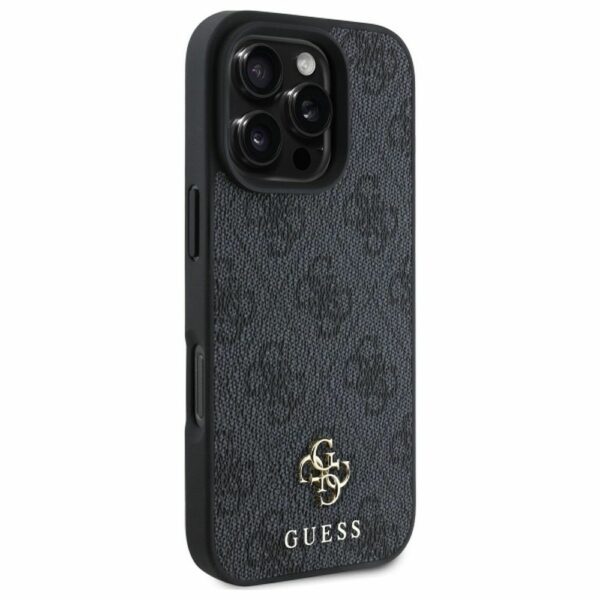 Θήκη GUESS iPhone 16 Pro MagSafe PU 4G Small & Classic Μαύρη GUHMP16LP4SM4MK