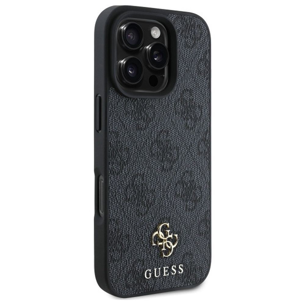 Θήκη GUESS iPhone 16 Pro MagSafe PU 4G Small & Classic Μαύρη GUHMP16LP4SM4MK