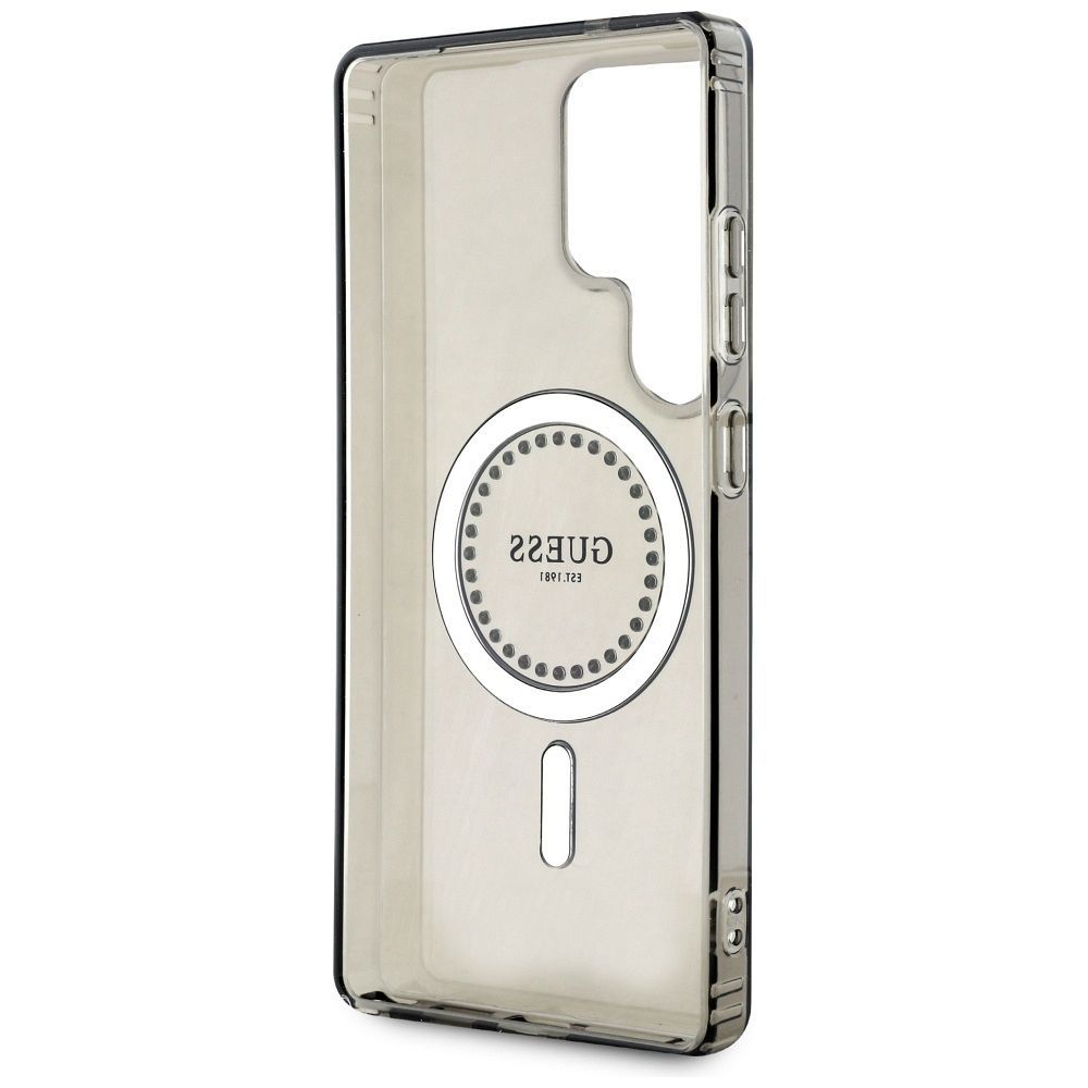 Θήκη Κινητού GUESS για Samsung S25 Ultra Μαύρη με Μαγνητικό Κούμπωμα & Στρας