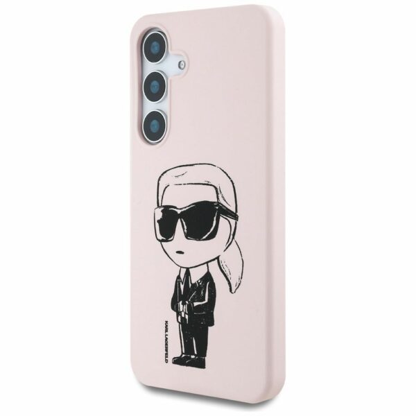 KARL LAGERFELD case for SAMSUNG S25 KLHMS25SPNYKGRTP (Magnetic Silicone Graffiti Ikonik) pink