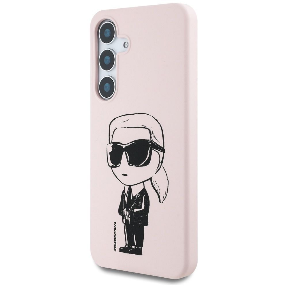 KARL LAGERFELD case for SAMSUNG S25 KLHMS25SPNYKGRTP (Magnetic Silicone Graffiti Ikonik) pink