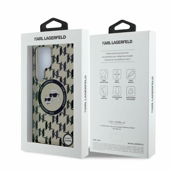 KARL LAGERFELD case for SAMSUNG S25 Ultra KLHMS25LHMCKMHK (Magnetic IML Metal Monogram KC Heads) black