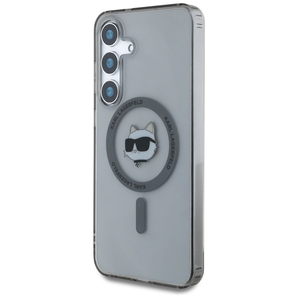 KARL LAGERFELD case for SAMSUNG S25 KLHMS25SHLSCHK (Magnetic IML Metal Choupette Head) black