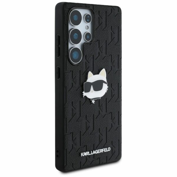 KARL LAGERFELD case for SAMSUNG S25 Ultra KLHCS25LPGKLCHPK (PU Monogram Choupette Head Pin) black