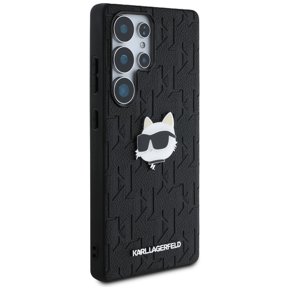 KARL LAGERFELD case for SAMSUNG S25 Ultra KLHCS25LPGKLCHPK (PU Monogram Choupette Head Pin) black