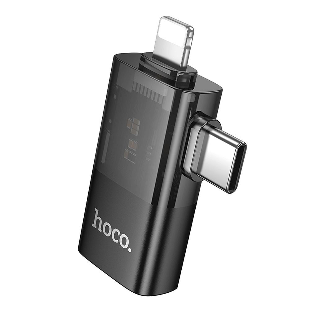 HOCO UA36E OTG Adapter: Lightning & Type-C σε USB-A - Μαύρο