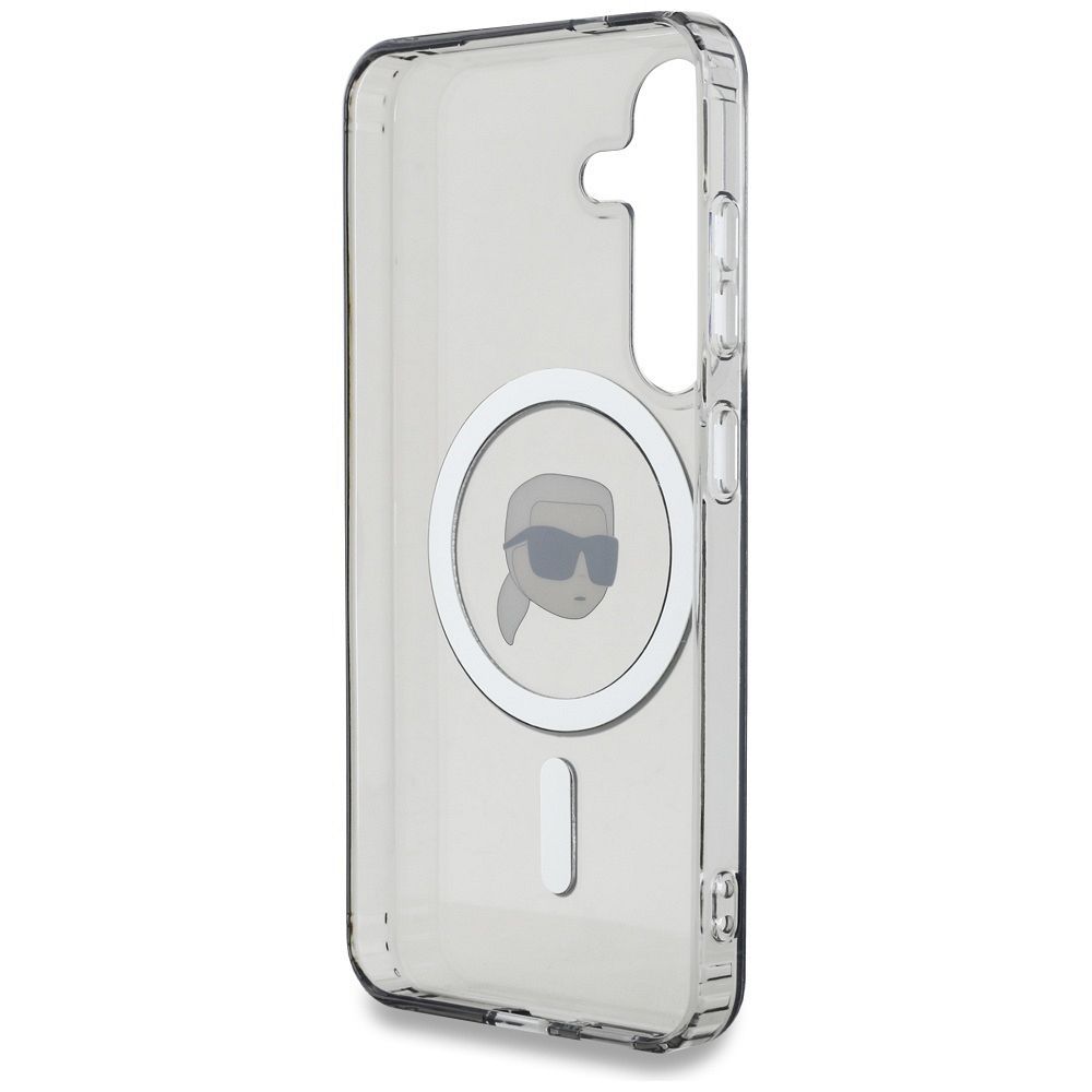 KARL LAGERFELD case for SAMSUNG S25 KLHMS25SHLSKIK (Magnetic IML Metal K. Heads) black