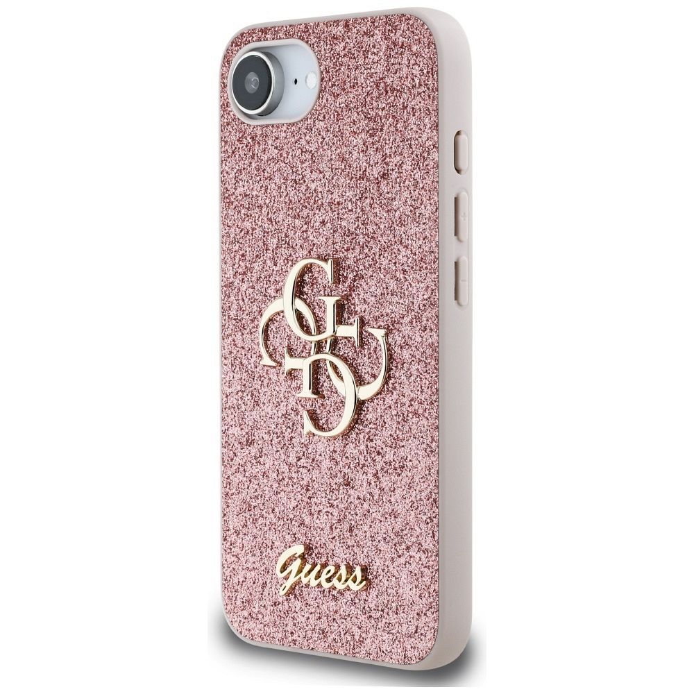 GUESS case for IPHONE 16e (SE 4 2025) GUHCPSE4HG4SGP (Fixed Glitter Big 4G) pink