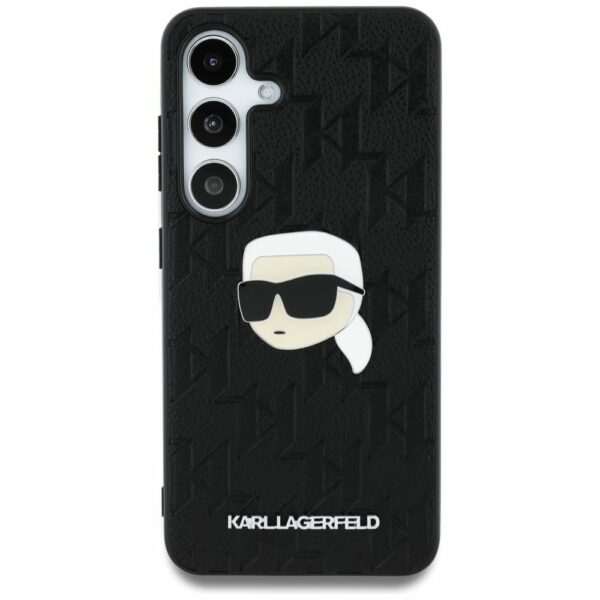 KARL LAGERFELD case for SAMSUNG S25 KLHCS25SPGKLKIPK (PU Monogram K. Head Pin) black