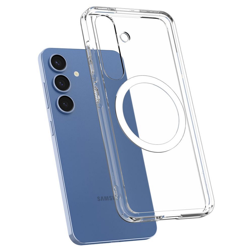 SPIGEN case ULTRA HYBRID MAG compatible with MagSafe for S25 clear / white