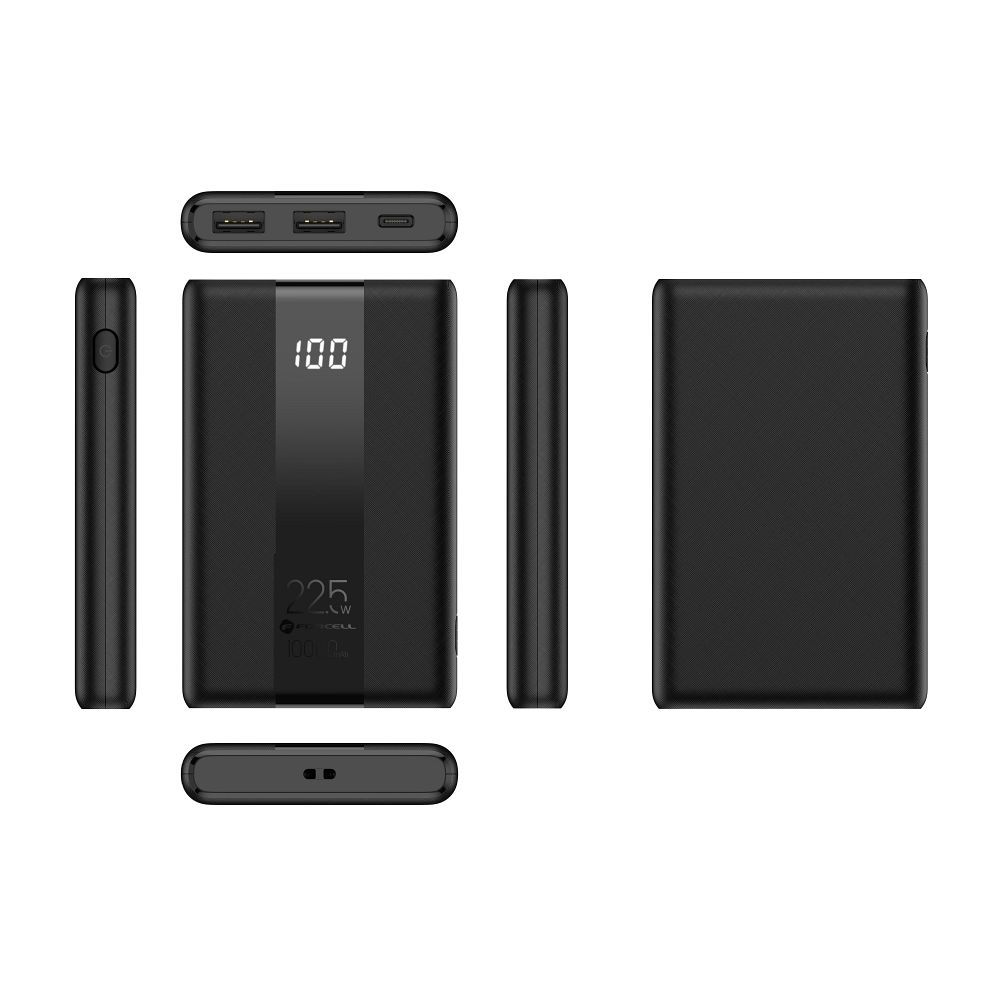 FORCELL F-ENERGY P10K2 Energo powerbank PD QC3.0 3A 22,5W 10000 mAh black