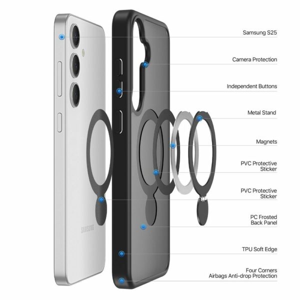 DUX DUCIS case YIND compatible with MagSafe for SAMSUNG S25 black