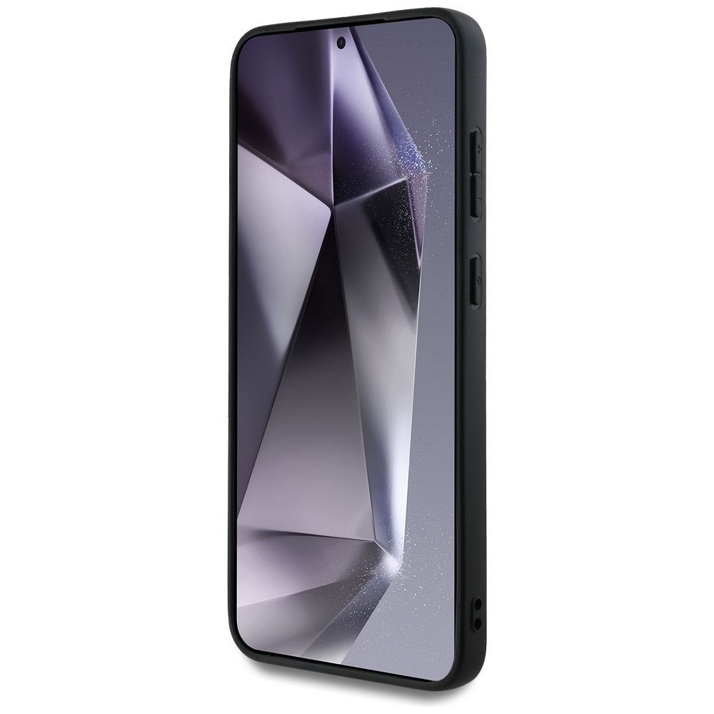 Θήκη Κινητού GUESS Samsung S25 Μαύρη με Δαχτυλίδι & Λογότυπο 4G