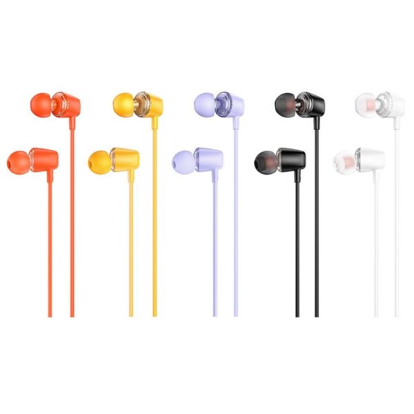 HOCO wire earphones Jack 3,5 mm with microphone M107 white