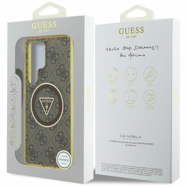 Θήκη Κινητού GUESS για Samsung S25 Ultra Brown Glitter (Magnetic IML)