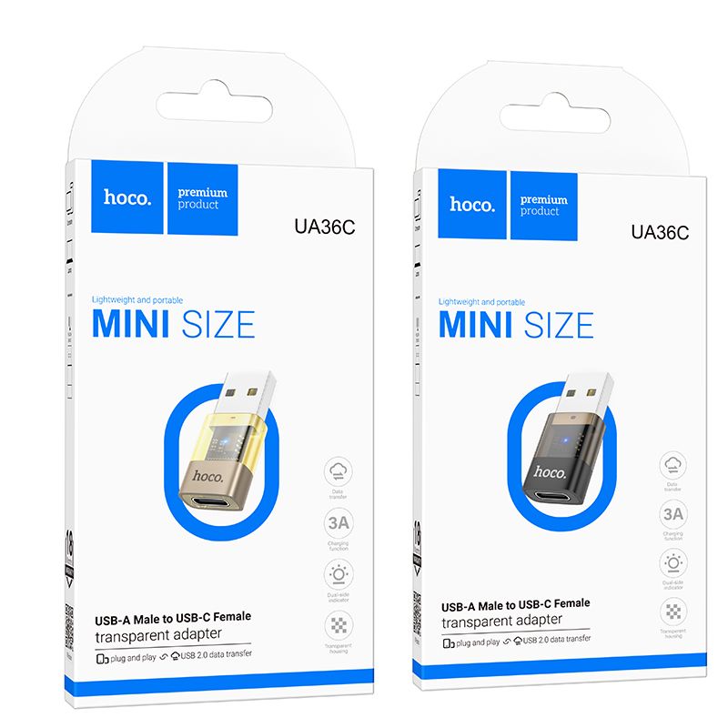 Αντάπτορας HOCO USB A σε Type C UA36C Χρυσός - Μετατροπέας USB