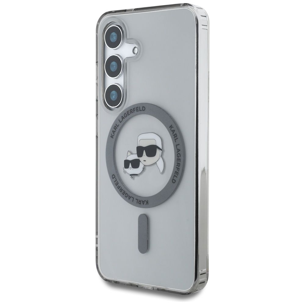 KARL LAGERFELD case for SAMSUNG S25 KLHMS25SHLSKCK (Magnetic IML Metal KC Heads) black