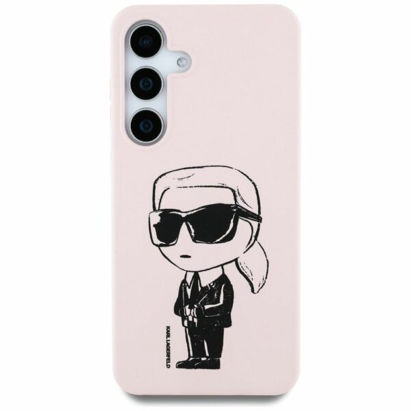 KARL LAGERFELD case for SAMSUNG S25 KLHMS25SPNYKGRTP (Magnetic Silicone Graffiti Ikonik) pink