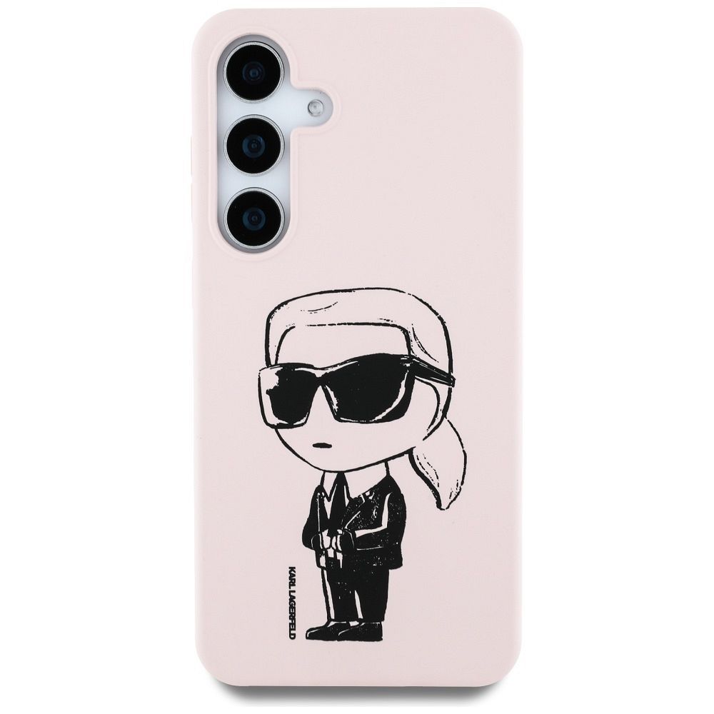 KARL LAGERFELD case for SAMSUNG S25 KLHMS25SPNYKGRTP (Magnetic Silicone Graffiti Ikonik) pink