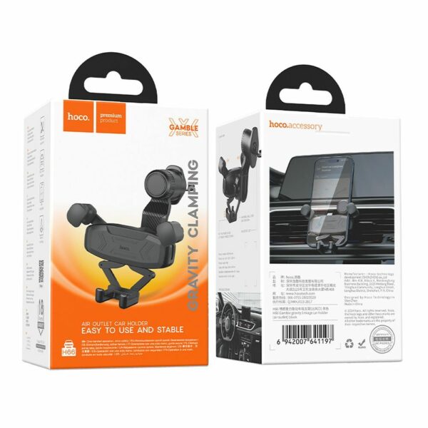 HOCO gravity car holder for air vent H66 black