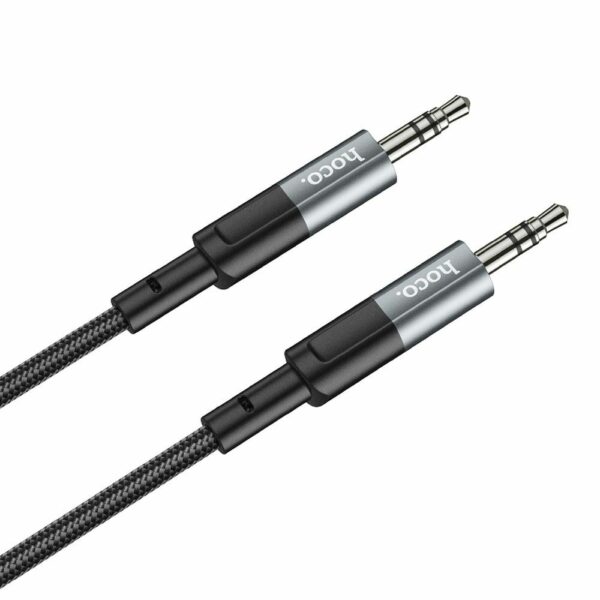 HOCO cable AUX Jack 3,5 mm (male) to Jack 3,5 mm (male) UPA23 1 m metal gray