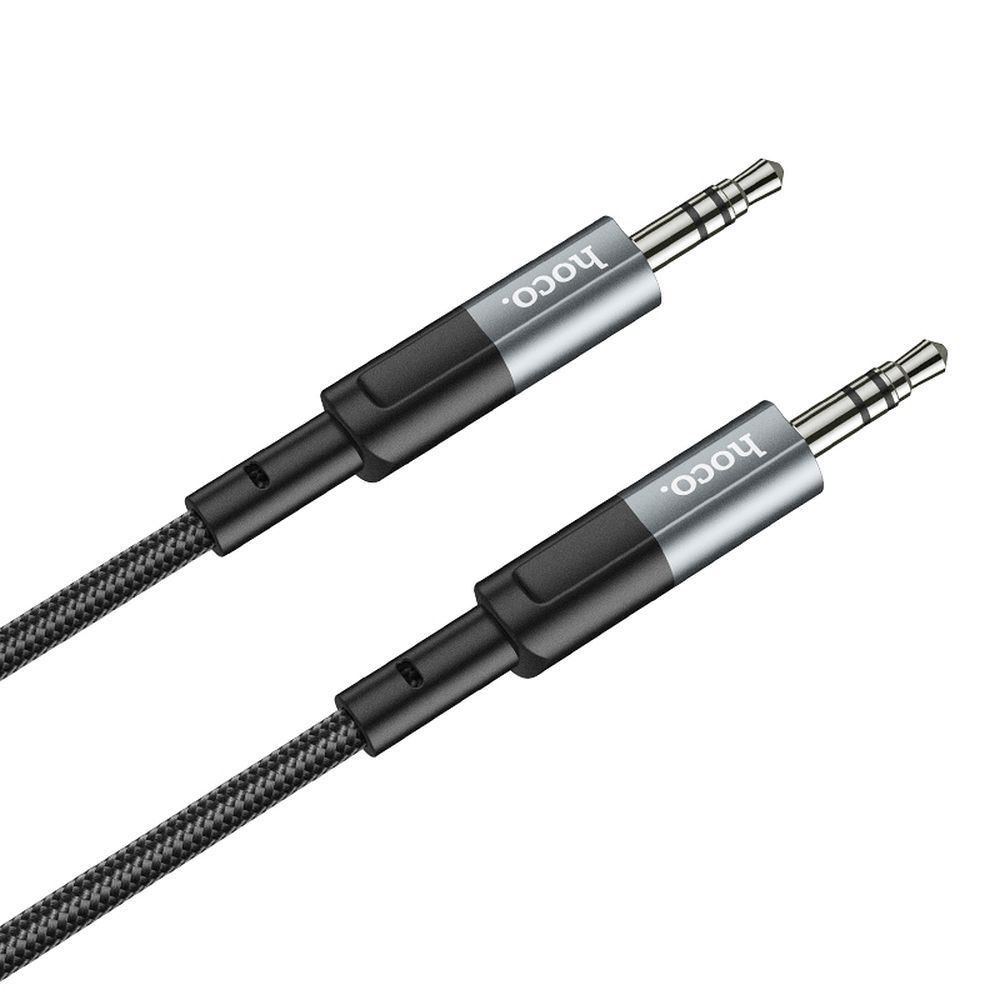 HOCO cable AUX Jack 3,5 mm (male) to Jack 3,5 mm (male) UPA23 1 m metal gray