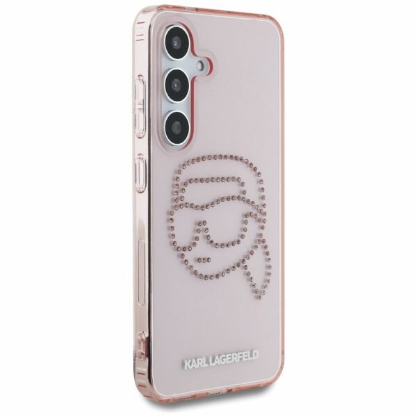 KARL LAGERFELD case for SAMSUNG S25 KLHCS25SHKHDCELP (IML Rhinestones K Head) pink