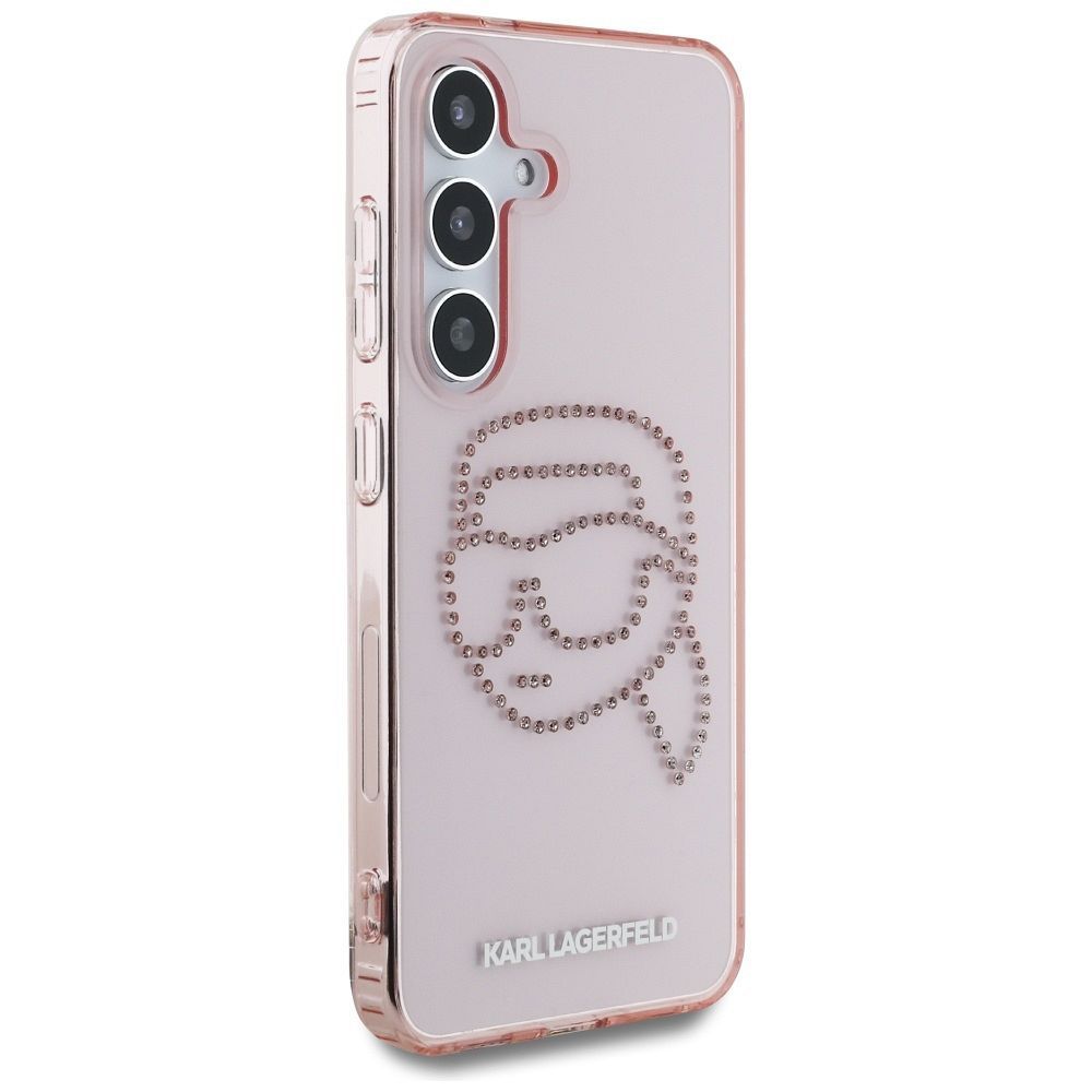 KARL LAGERFELD case for SAMSUNG S25 KLHCS25SHKHDCELP (IML Rhinestones K Head) pink