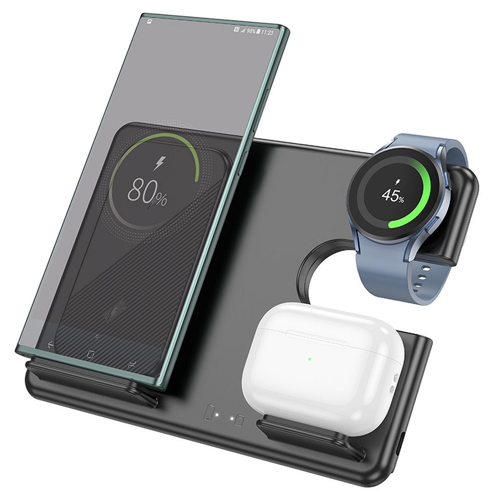 EOL HOCO wirelles charger 3in1 compatible with Samsung Watch 15W CQ2 black