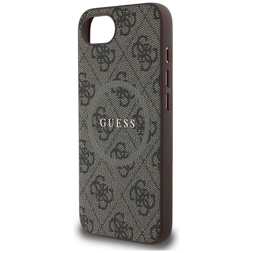 GUESS case for IPHONE 16e (SE 4 2025) compatible with MagSafe GUHMPSE4G4GFRW (PU 4G Ring Classic Logo) brown