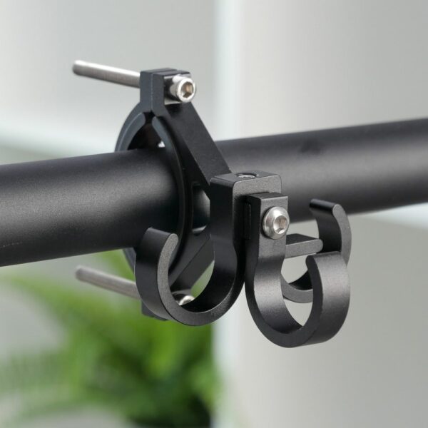 Hook for shopping with three loops for bike / scooter aluminum FS366-001 black