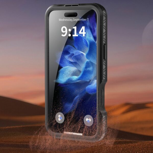 Waterproof case SHELLBOX GT compatible with MagSafe for IPHONE 16 Plus black