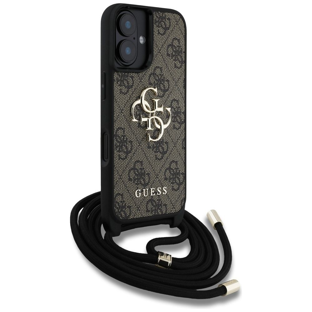 GUESS case for IPHONE 16 GUHCP16SP4GMGCRW (CBDY PU 4G Big Logo W/Cord Strap) brown