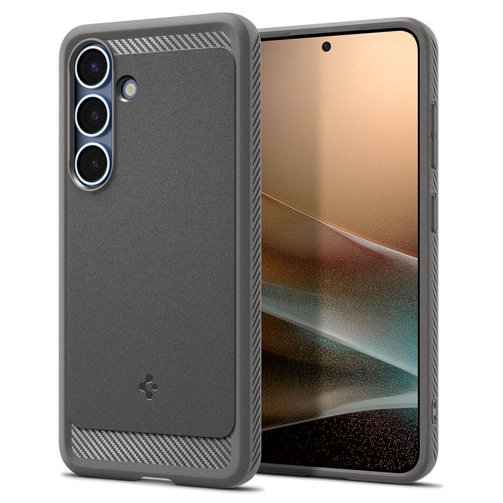 SPIGEN case RUGGED ARMOR MAG compatible with MagSafe for SAMSUNG S25 marble grey