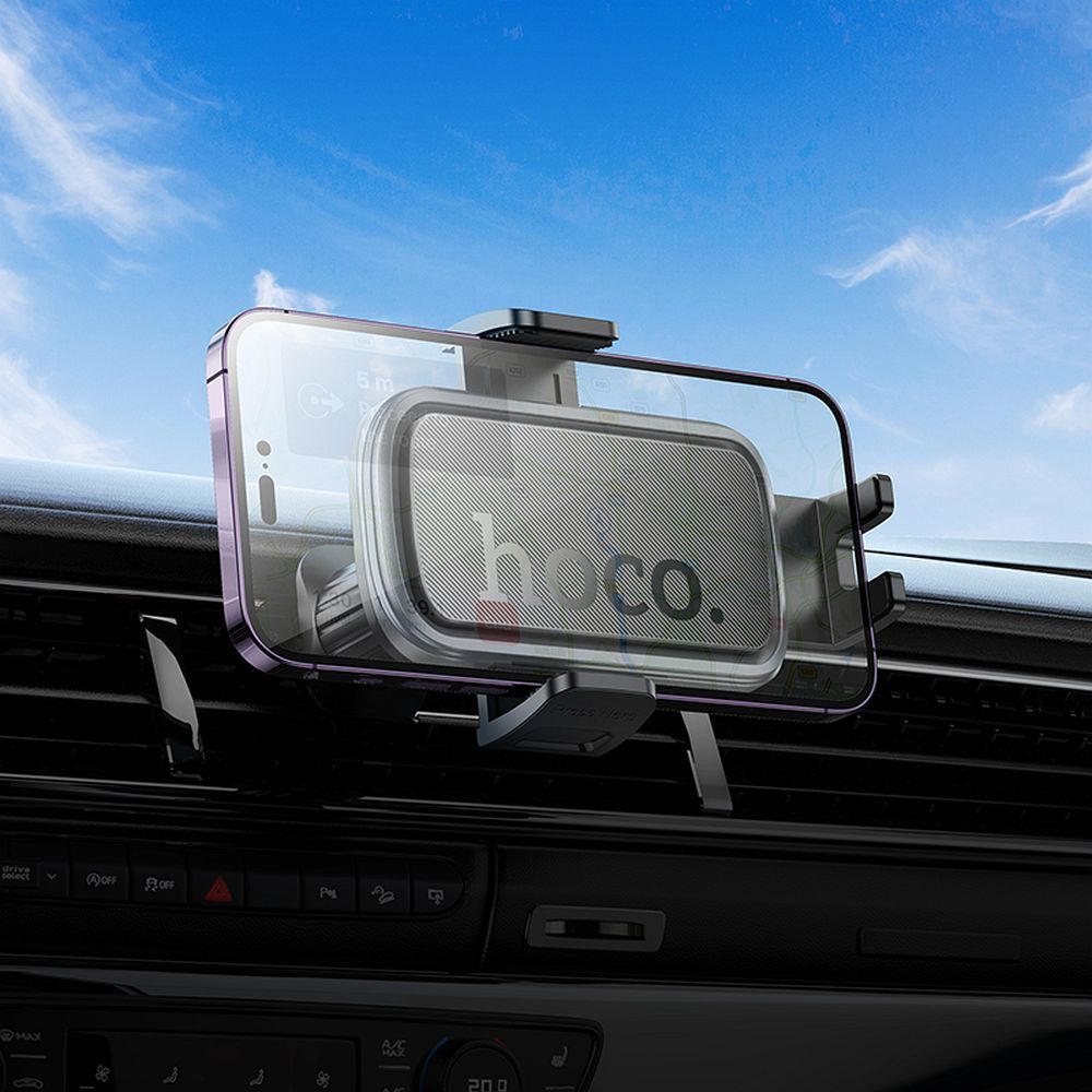 HOCO car holder for air vent H78 black metal gray