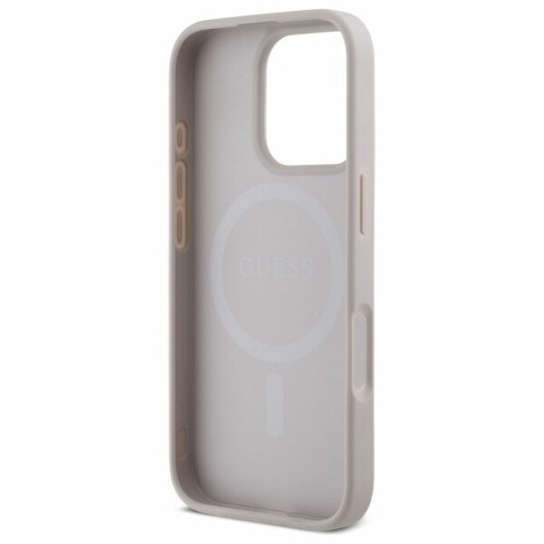 GUESS case for IPHONE 16 Pro compatible with MagSafe GUHMP16LP4SM4MP (PU 4G Small and Classic) pink