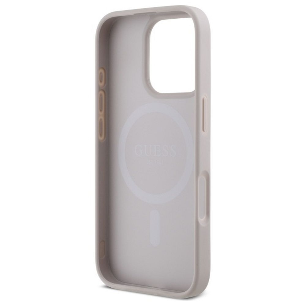 GUESS case for IPHONE 16 Pro compatible with MagSafe GUHMP16LP4SM4MP (PU 4G Small and Classic) pink