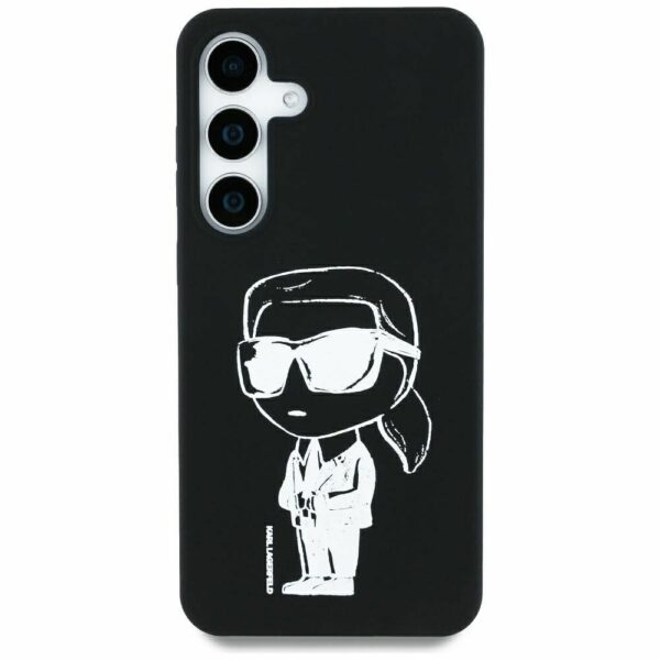 KARL LAGERFELD case for SAMSUNG S25 KLHMS25SPNYKGRTK (Magnetic Silicone Graffiti Ikonik) black