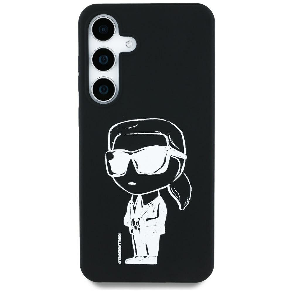 KARL LAGERFELD case for SAMSUNG S25 KLHMS25SPNYKGRTK (Magnetic Silicone Graffiti Ikonik) black