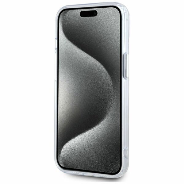 KARL LAGERFELD case for IPHONE 15 Plus compatible with MagSafe KLHMP15MHLSKIH (IML Metal K Head) white