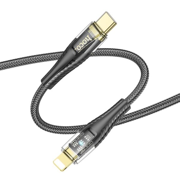 HOCO cable Type C to Lightning PD 27W U121 1,2 m black transparent