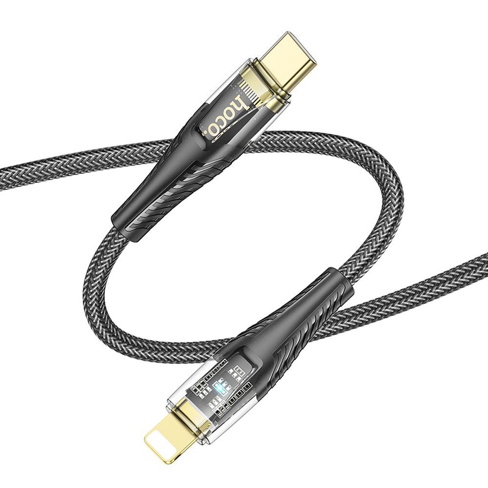 HOCO cable Type C to Lightning PD 27W U121 1,2 m black transparent