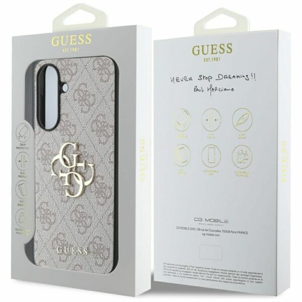 GUESS case for SAMSUNG A56 GUHCSA564GMGPI (4G PU Big Logo) pink