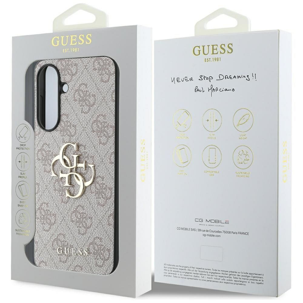 GUESS case for SAMSUNG A56 GUHCSA564GMGPI (4G PU Big Logo) pink