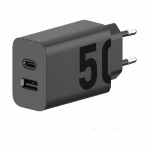 Γνήσιος Φορτιστής MOTOROLA 50W USB-C & USB-A Μαύρος (Bulk)