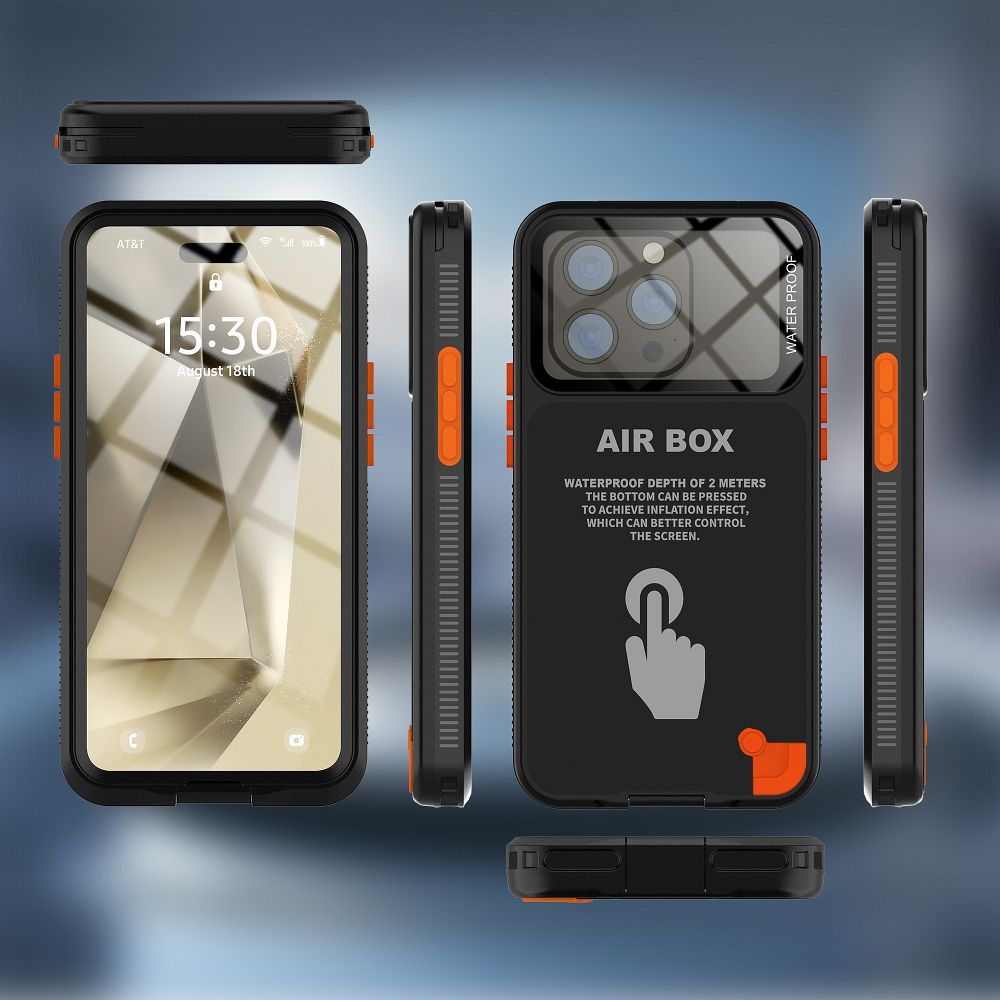 Waterproof case SHELLBOX AIRBOX 6.1 universal black