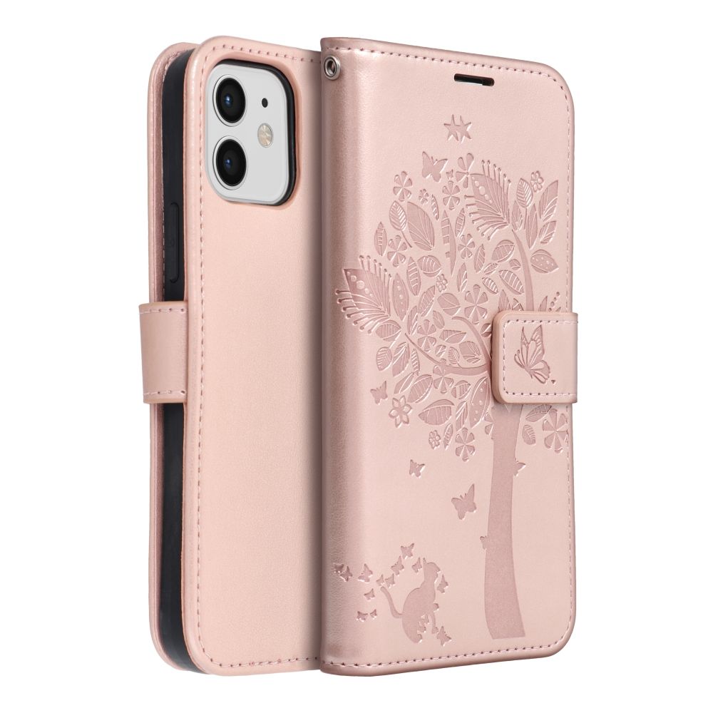 99e603691d6a0240ed9fcfe24efdddfd MEZZO Book case for IPHONE 12 / 12 PRO tree rose gold