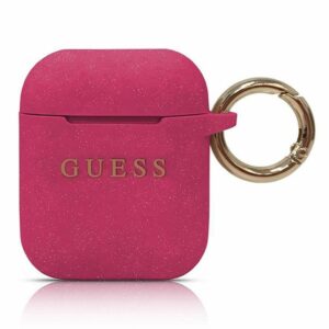 GUESS case for APPLE AirPods 1/2 GUACCSILGLFU (Silicone Glitter) fuchsia